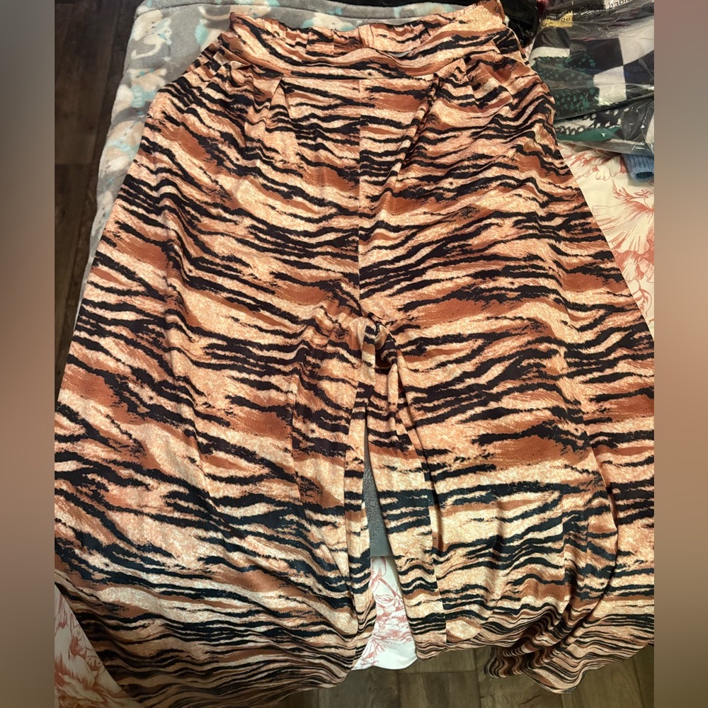 Dressed in Lala tiger pants